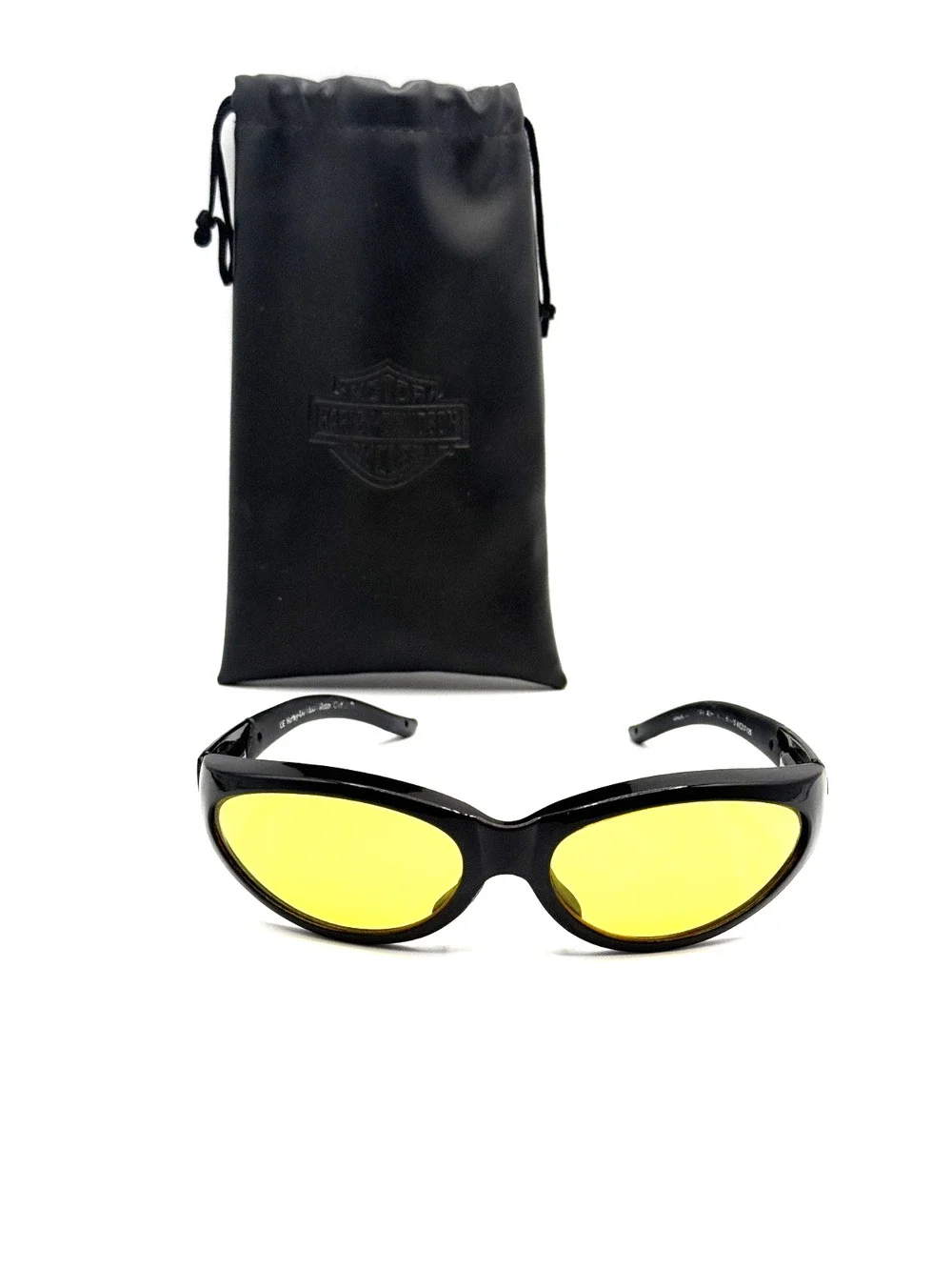 Vintage Harley-Davidson Wanderer Yellow Lens Riding Sunglasses w/ Pouch